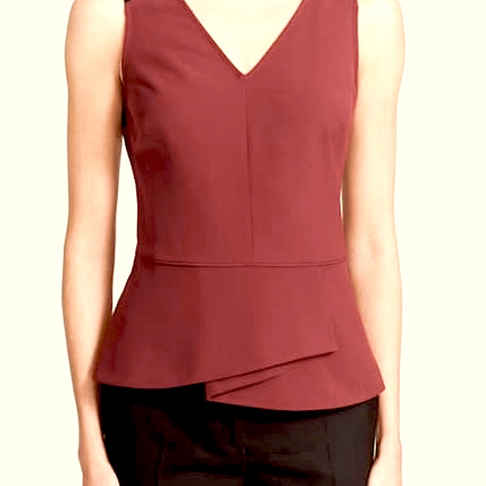 Chelsea28 Peplum V-neck Tank